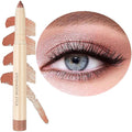 Qeetvia Rose Gold Eyeshadow Makeup, Waterproof Hypoallergenic Long Lasting Eye Liner, Highlighter Matte Cream Eye Shadow Stick, Glitter Primer Palette Shimmer Eyeliner Pen