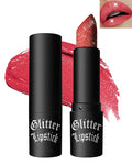 Red Glitter Lipstick, Waterproof Shimmer Lip Tint Gloss,Thanksgiving Makeup