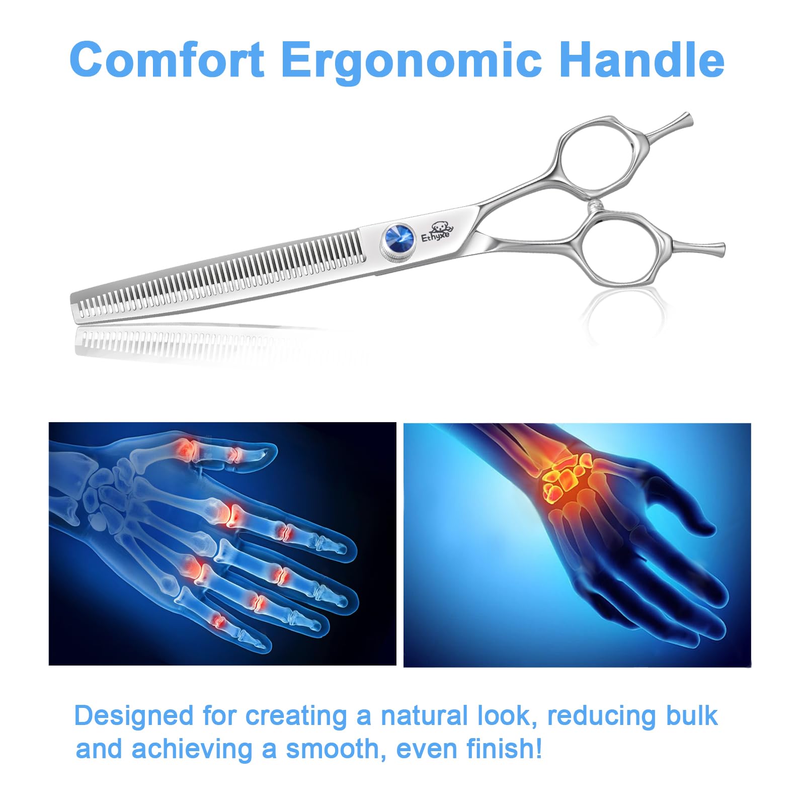 ETHYXE 7" Thinning Shears for Dogs – 50 Teeth Thinning Scissors