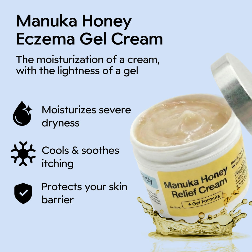 Clearbody Organics 2oz Manuka Honey Gel Eczema Cream with Colloidal Oatmeal
