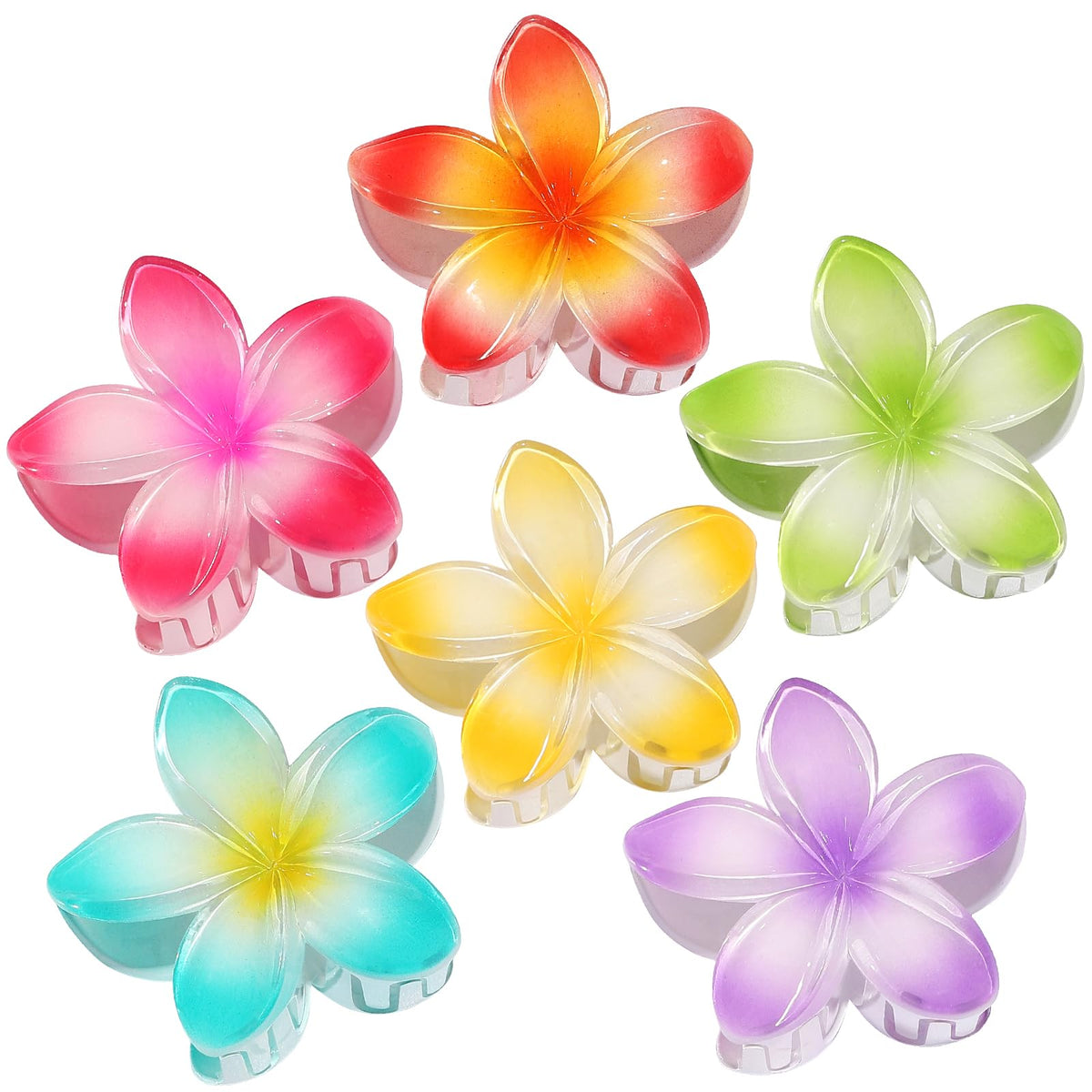 CHANDAT Flower Hair Clips 6 PCS Hair Accessories for Women - Hawai