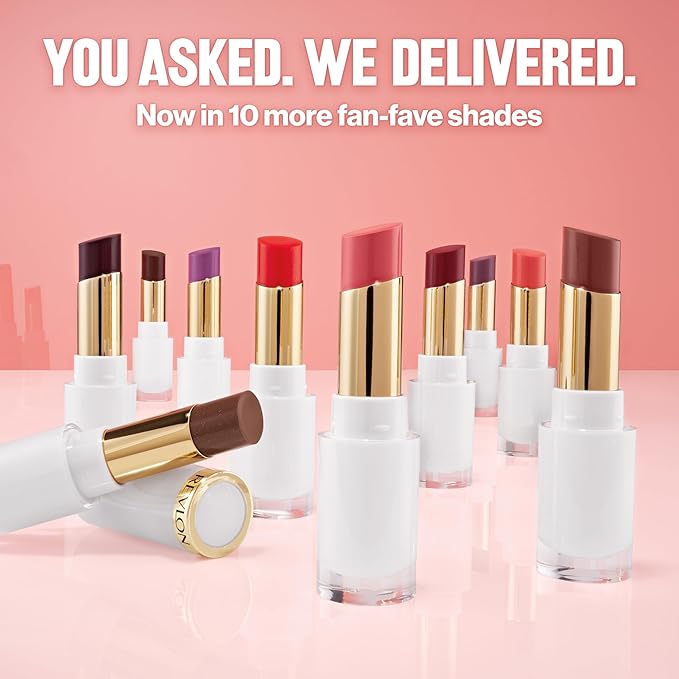 REVLON Super Lustrous Glass Shine Balm, Hydrating Tinted Lipstick, Sheer, Glossy Shiny Finish, 002 Pink Flip, 0.11 oz