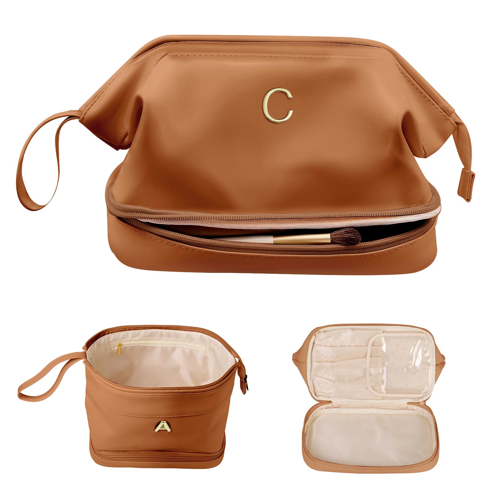 Vogewood Gifts for Women, Personalized Makeup Bags, Monogrammed Teen Gifts