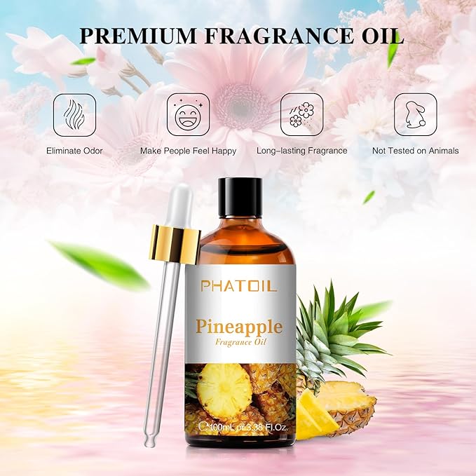 PHATOIL Pineapple Fragrance Oil for Diffuser Aromatherapy 3.38FL.OZ