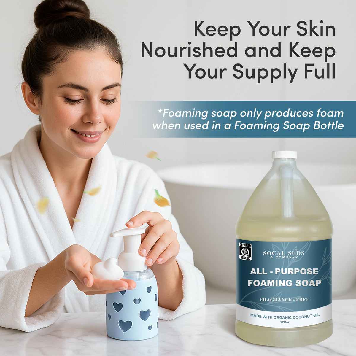 SoCal Suds & Company Organic Foaming Hand & Body Wash, Lavender, 128oz
