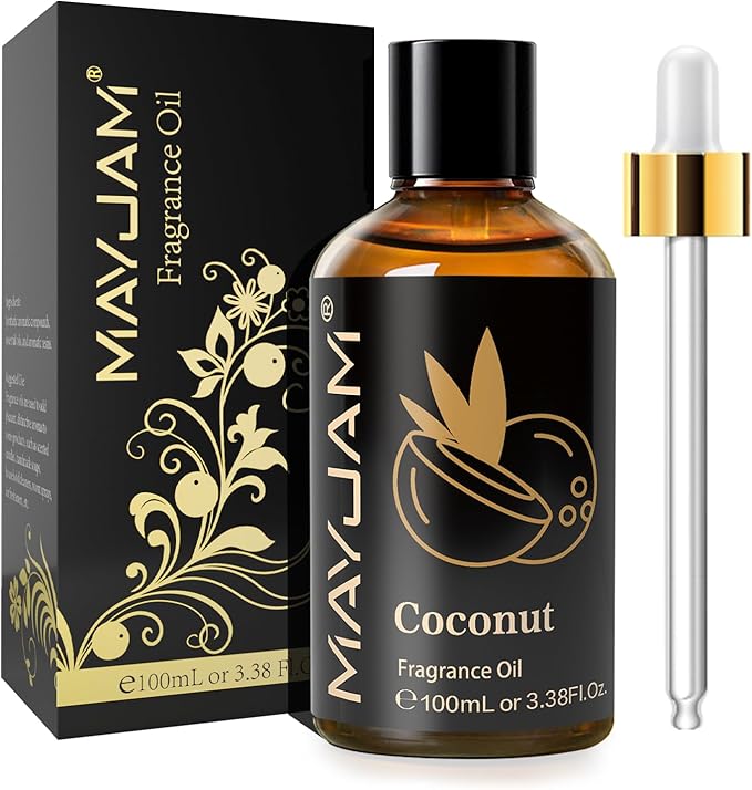 MAYJAM Coconut Fragrance Oil for Diffusers, 3.38FL.OZ