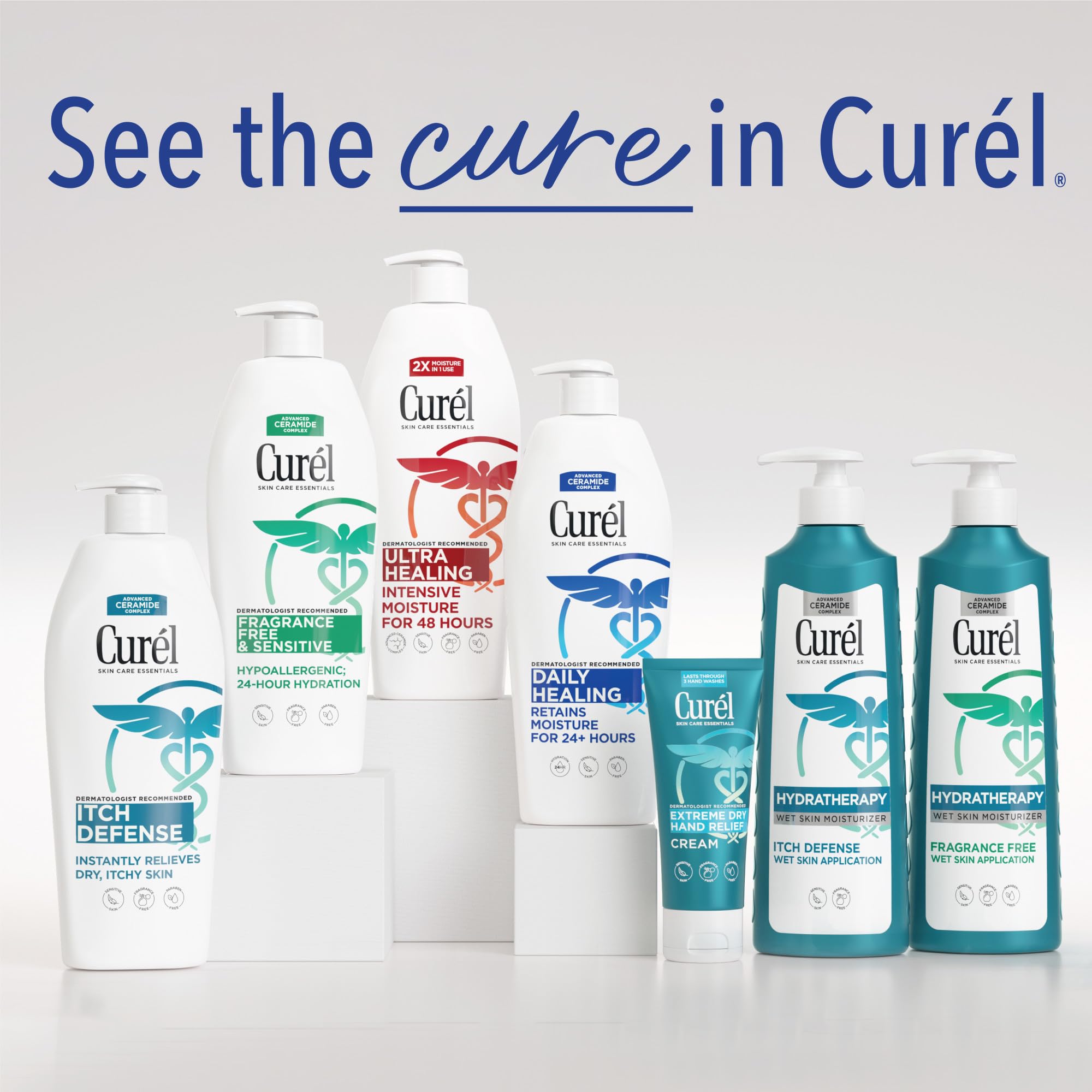 Curel Itch Defense In-Shower Body Lotion, Fragrance Free, 12 fl oz, 2 Pack