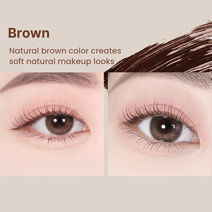 HEIMISH Dailism Volumizing Mascara Brown, Tubing Mascara, Smudge Proof, Waterproof, Lengthening, Non Clumping, Washable, Smudge Stop Berry Brown Korean Mascara, Korean Skincare, 0.32 fl oz / 9g