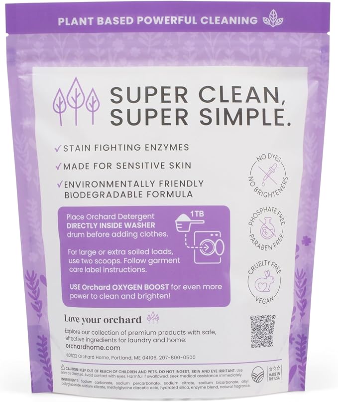 Orchard Laundry Detergent Powder for Sensitive Skin - Lavender, 90 Loads