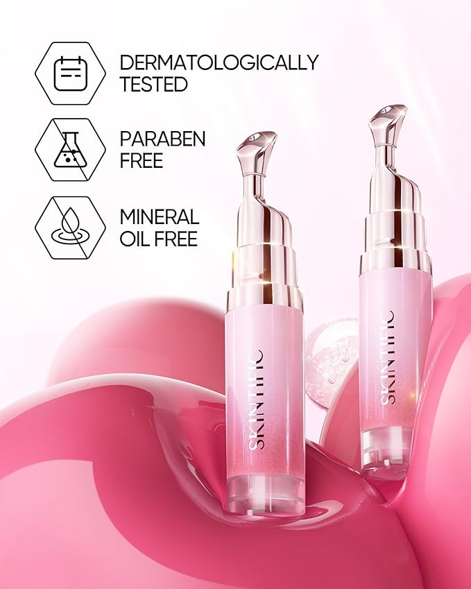 SKINTIFIC Brightening Lip Serum, Hydrating & Plumping (06 Cherry Red)
