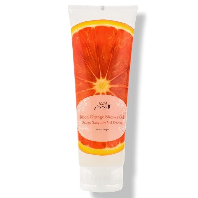 100% PURE Blood Orange Shower Gel Natural Foaming & Hydrating Body Wash
