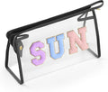 Clear Sunscreen Bag, Waterproof Makeup & Toiletry Pouch for Travel Beach