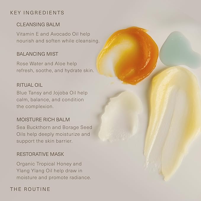 Oak Essentials The Routine Face Skincare Set, 5-Piece, Full Sizes