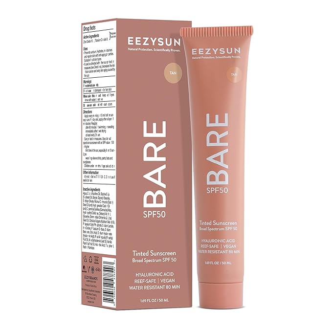 EEZYSUN BARE Tinted Sunscreen SPF 50 for Face - Tan