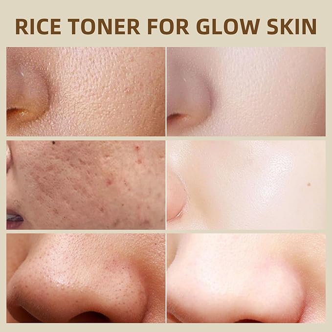 AOPEIBOTO Rice Toner, Hydrating Toner for Face, Facial Toner for Women, Moisturizing, Nourishing, Skin Care for All Skin Types, 4.06fl.oz/120ml