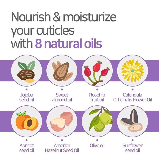 Baren Cuticle Oil Pen, Nourishing Nail Repair Oil with Jojoba & Vitamin E