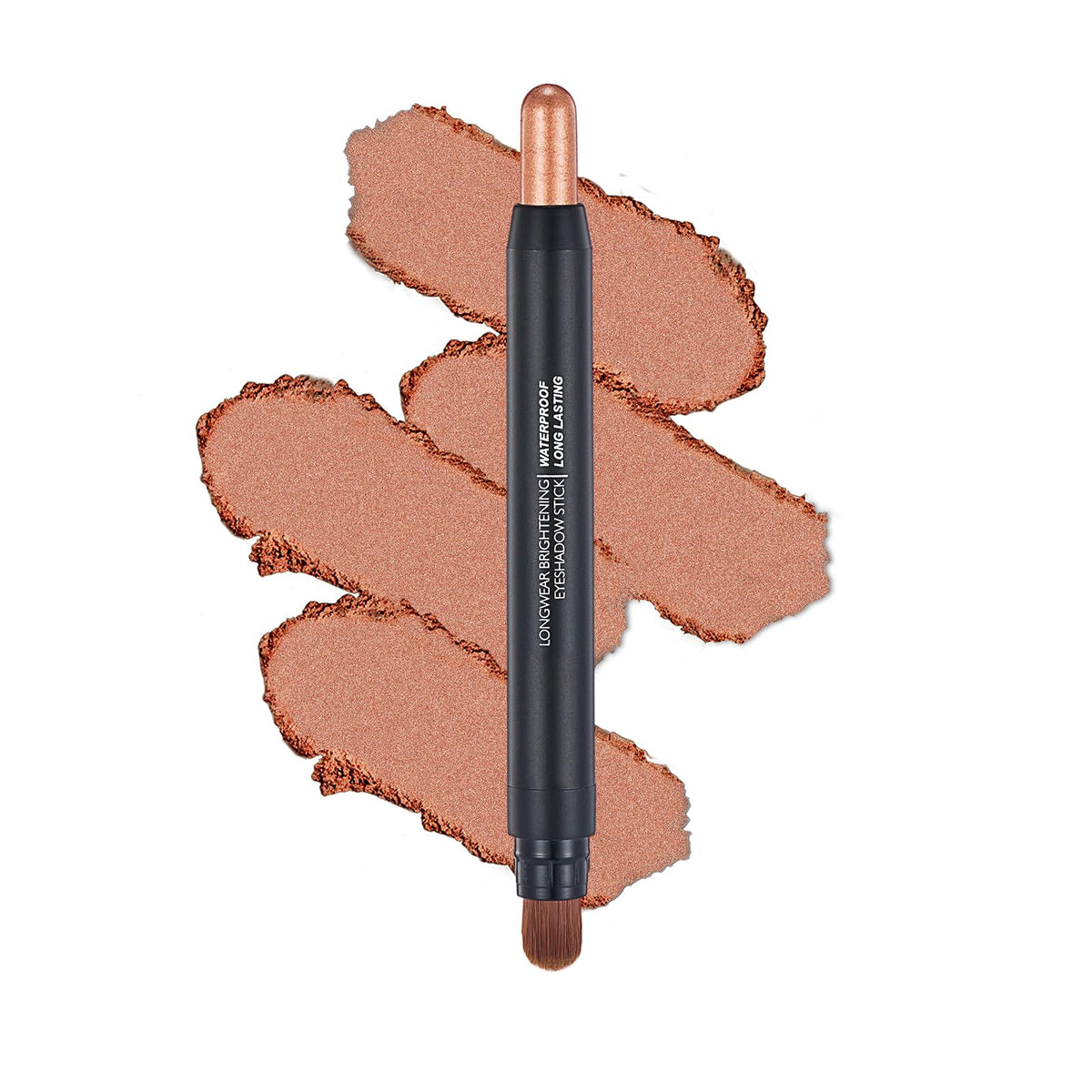Melsintern Light Copper Shimmer Dual Ended Eyeshadow Stick 12 Colors Matte and Shimmer Waterproof Long Lasting Creamy Eyeshadow Pencil for Smokey Eye Natural Everyday Makeup