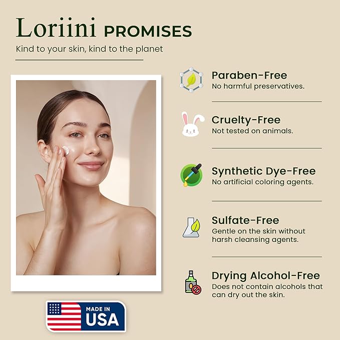 Loriini™ MegPep Multi-Peptide Anti-Aging Serum – Ceramide Serum with Hyaluronic Acid, Gold for Hydration, Firming, Wrinkles & Fine Lines, Gifts for Mom, for Sensitive Skin Type, Paraben-Free – 1 Fl Oz