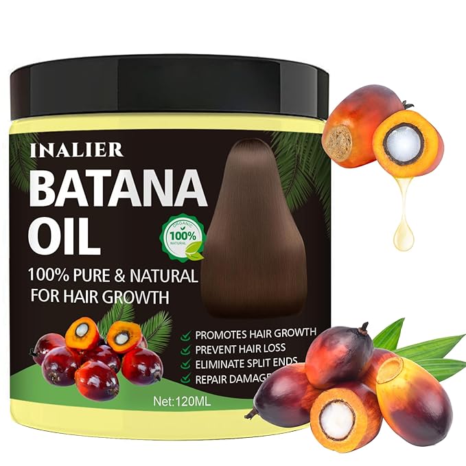 Raw Batana Oil for Hair Growth, 100% Natural Pure Batana Organic for Prevent Hair Loss, Enhances Thickness for Men & Women, Wild Growth Hair Oil, Scalp Treatment Promotes Hair Thickness 120ML