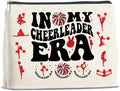 UPNEGE Cheerleader Gifts Makeup Bag Cheerleading Team Gifts for Women Cheerleader in My Cheerleader Era Zipper Makeup Pouch