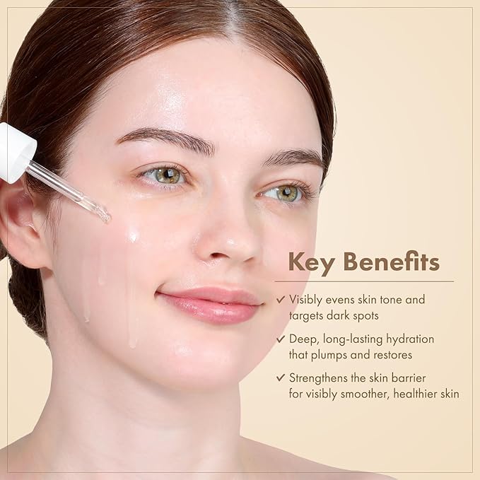 TOSOWOONG Real Rice 80% Glow Serum for Dark Spots & Dull Skin, Uneven Tone