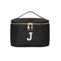 EURYNOME Makeup Bag with Custom Letter W, Water-Resistant Travel Organizer Pouch, (8.3x5.1x5.1 Inch) Cosmetic Case for Women — J