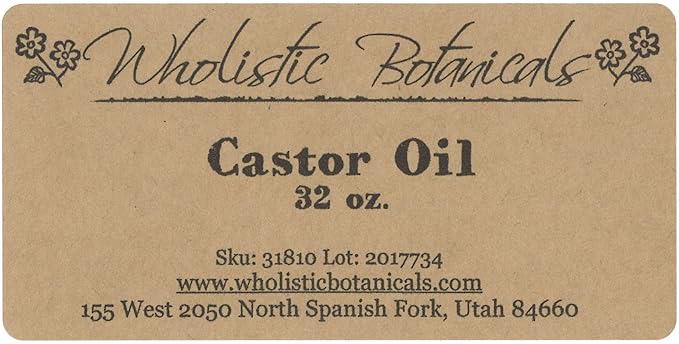 Wholistic Botanicals Castor Oil — Skin Care, Vitamin E Oil for Hair Growth — Face Oil and Hair Serum