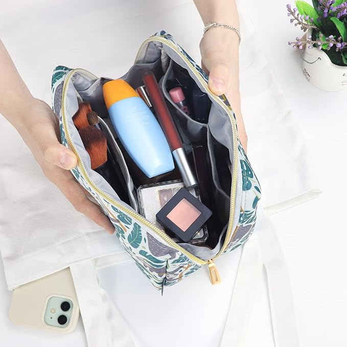 Aosbos Small Makeup Pouch, Travel Cosmetic Bags for Women,Travel Pouch