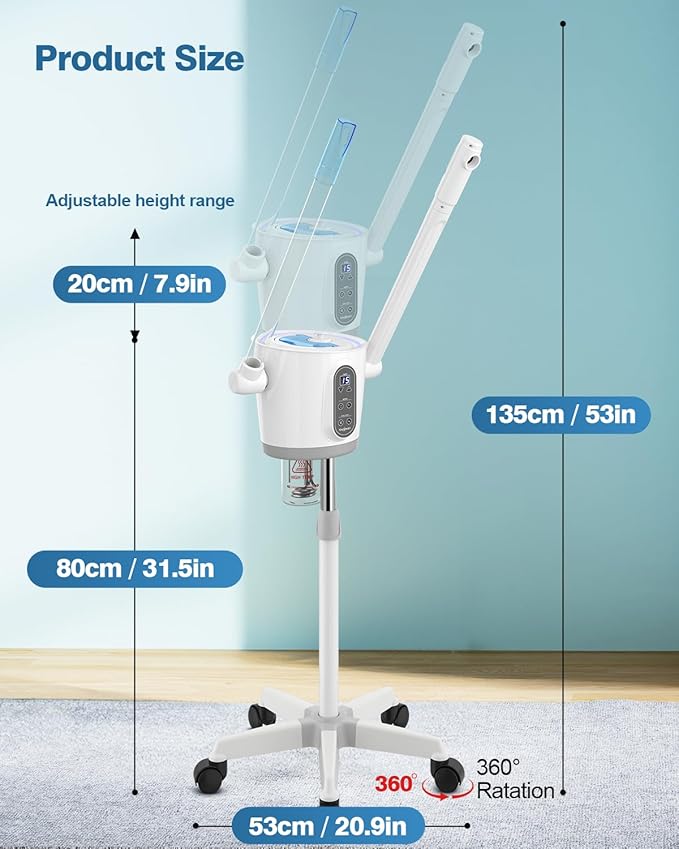 Kingsteam 2 in 1 Hot and Cold Facial Steamer (White)