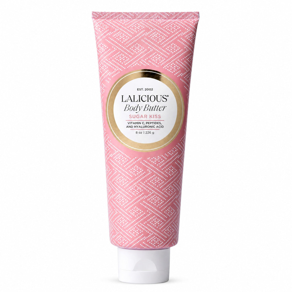 LALICIOUS Sugar Kiss® Whipped Body Butter 8oz | Ultra-Hydrating Shea Butter Body Cream with Hyaluronic Acid, Vitamin C & Peptides | Deep Moisturizing Lotion for Dry Skin | Non-Greasy, Fast-Absorbing