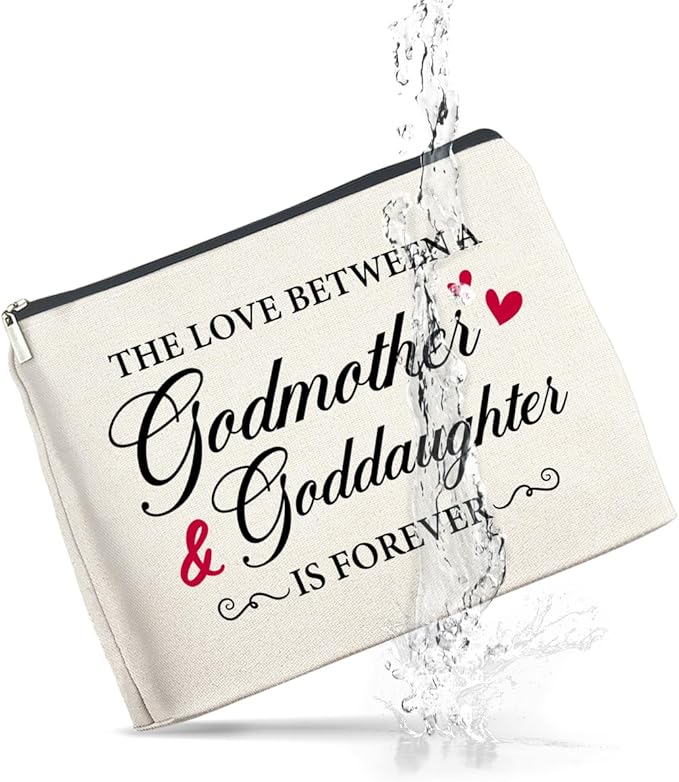 UPNEGE Makeup Bag Godmother Gifts from Goddaughter, Gifts for Godmother and Goddaughter Cosmetic Bag Zipper Makeup Pouch