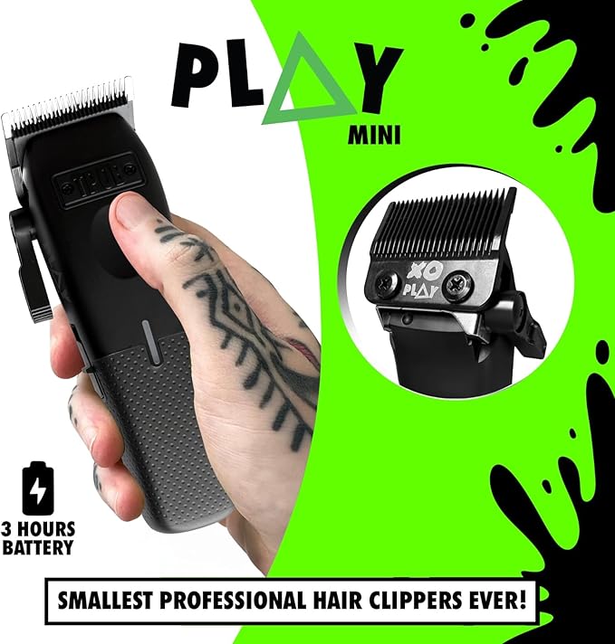 TPOB Mini Play Professional Hair Clippers Without Charge Stand (Black)
