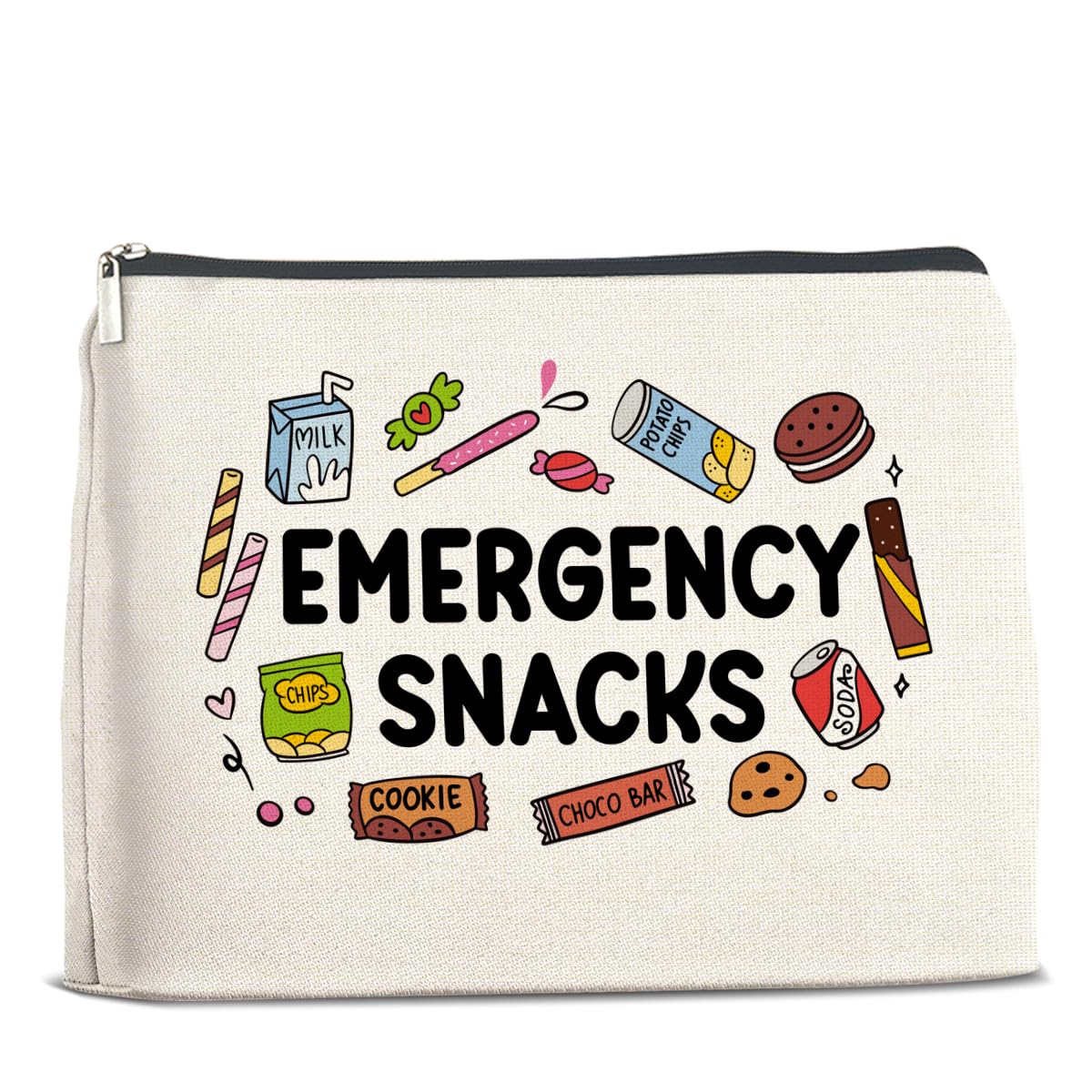 UPNEGE Snack Bag Gifts for Women Snack Lover Makeup Bag
