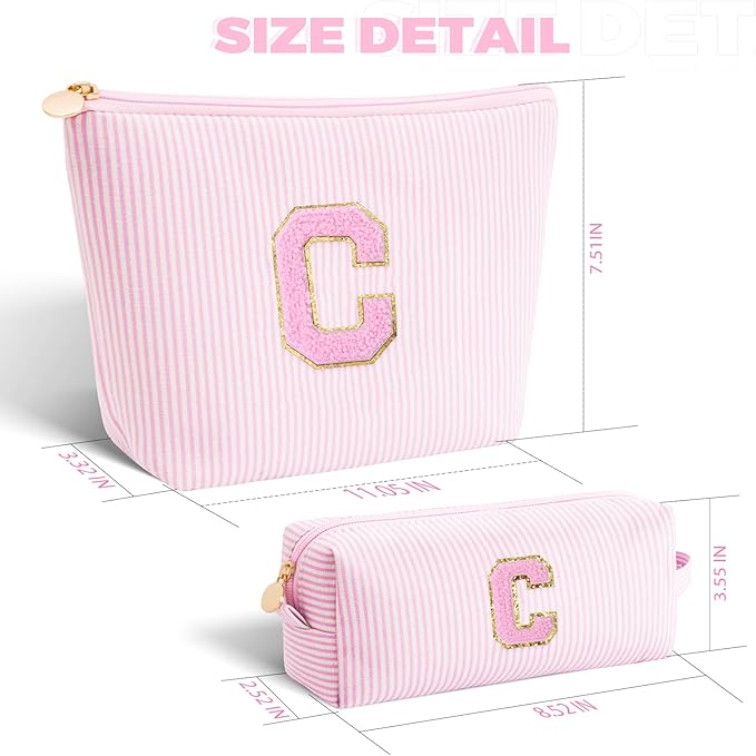 Btffitting Gifts for Teen Girls Women - Birthday Gifts for 10 11 12 13 14 15 16 17 18 Years Old Girl,Makeup Bag Cosmetic Bag,Teacher Gift Trendy Stuff Toiletry Bag - Pink,C