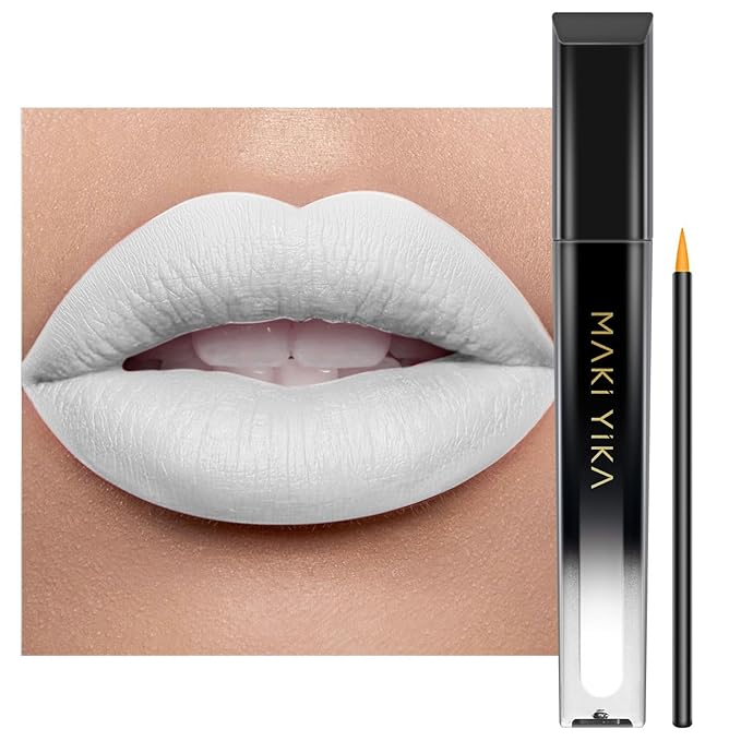 MAKI YIKA White Lipstick Liquid for Women Color Stay Long Lasting Lipsticks