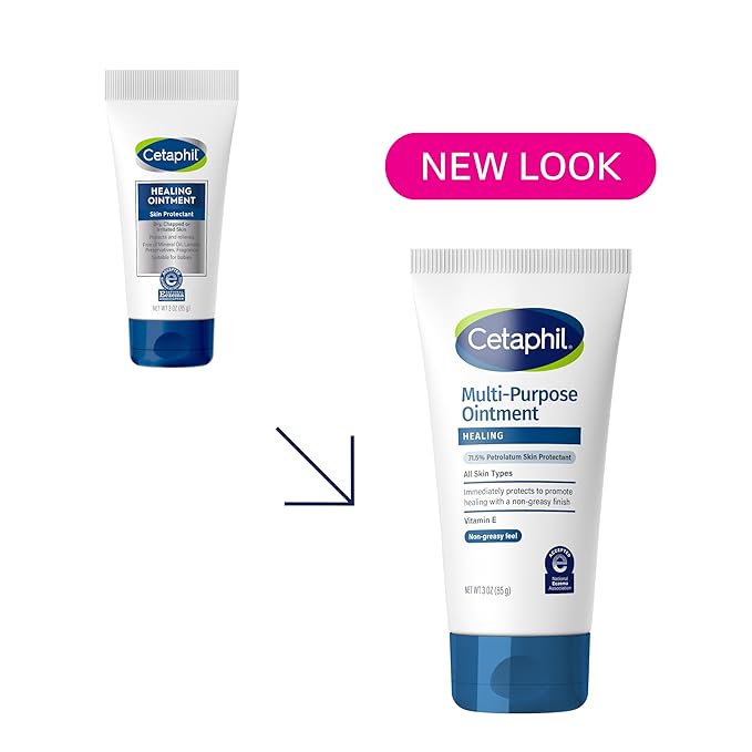 Cetaphil Healing Ointment, Soothes & Protects Dry, Chapped Skin, 3 oz