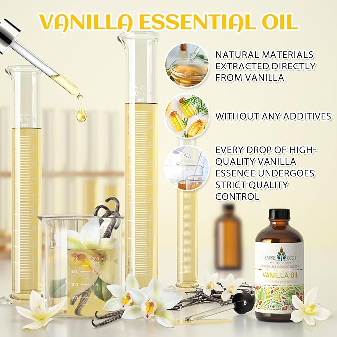 EVOKE OCCU Vanilla Essential Oil for Diffuser, Skin, Aromatherapy