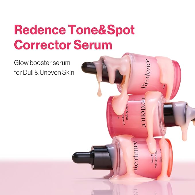 [Redence] Dark Spot Corrector Serum with 5% Niacinamide & Vitamin C | Tone & Spot Ampoule for Uneven Tone & Hydration | Korean Daily Skincare for All Skin Types | 30ml / 1 fl oz