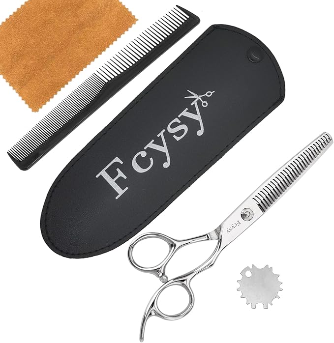 Thinning Shears for Hair Cutting, Fcysy Professional 6 In Seamless Hair Thinning Scissors, Barber Texturizing Shears Blending Scissors for Trimming Hair with 10–15% Thinning Rate