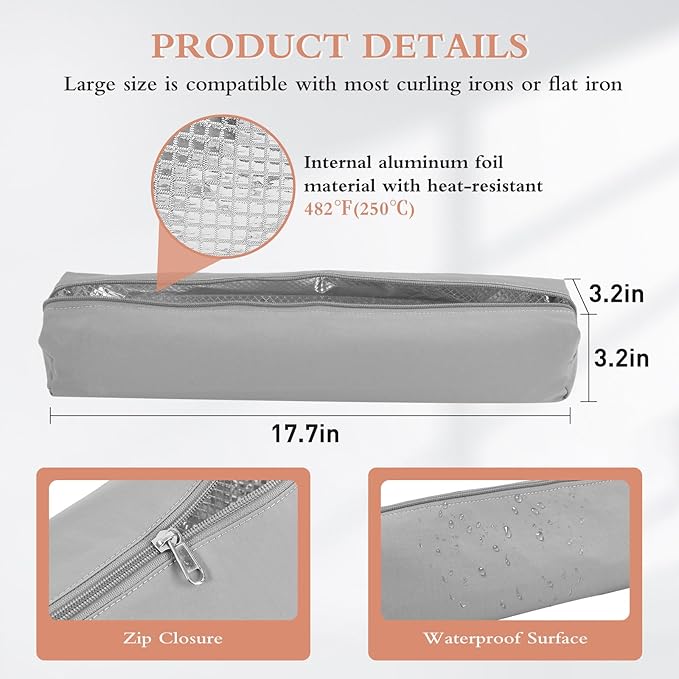 Suafrnut Professional Heat Resistant Hot Hair Tools Organizer Bag