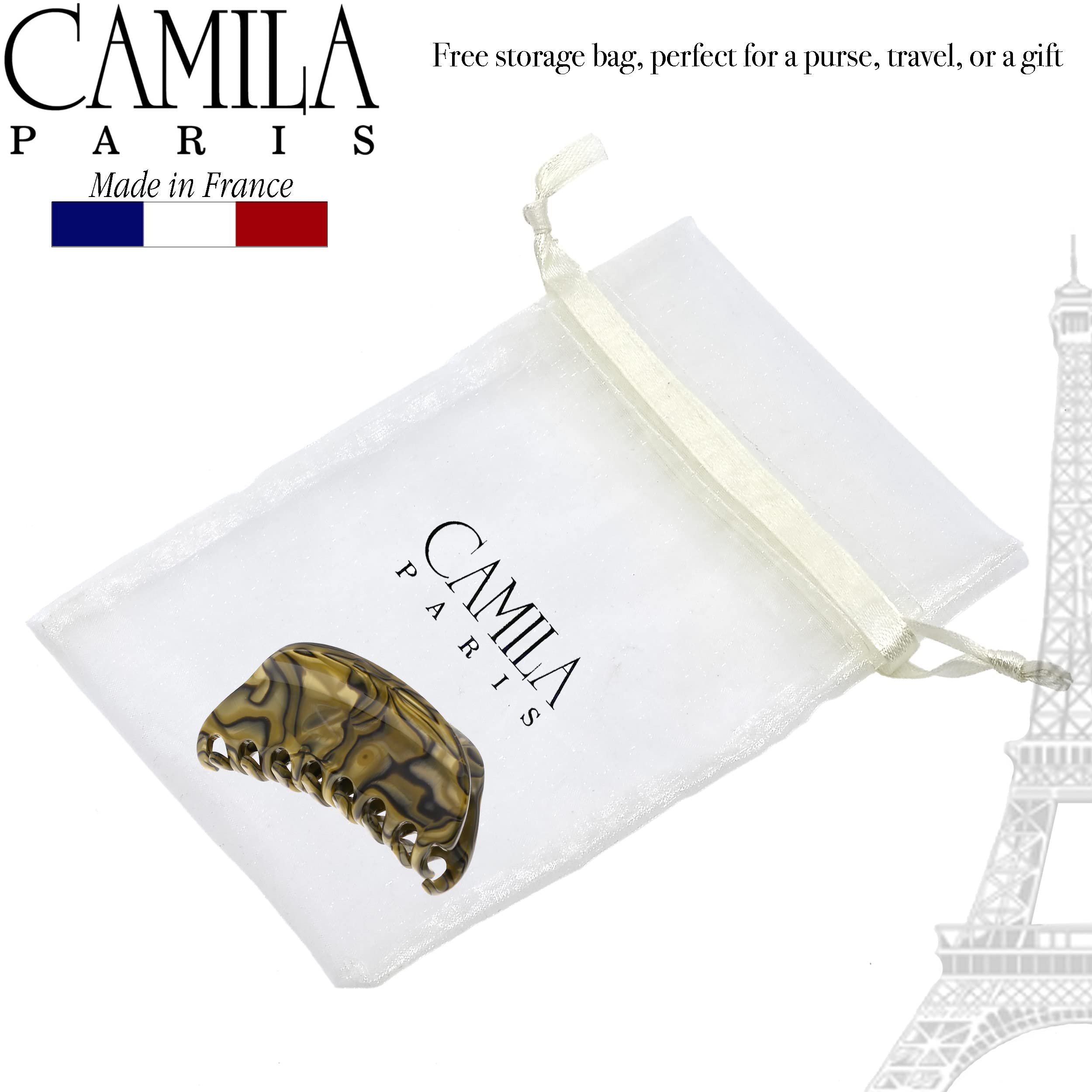 Camila Paris CP2959 French Hair Clip for Women, Small Handmade, Bronze, Strong Hold Grip Hair Clips for Women, No Slip Durable Styling Girls Hair Accessories, Made in France
