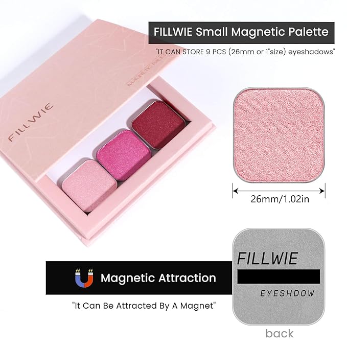 Fillwie Shimmer Flamingo Pink Eyeshadow Single, Cool-Toned Soft Pink Pearl