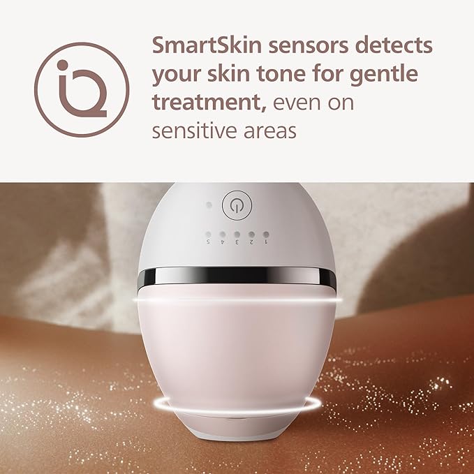 Philips Lumea IPL — Salon-like Laser Hair Removal, Permanent Hair Reduction Device At Home for Body & Facial Hair Removal for Women with Unique UV Filter for Face — 5 Settings, Skin Sensors, BRI932/03