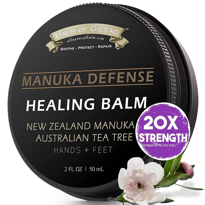 BALM OF GILEAD Tea Tree Balm - 2 fl oz Foot Cream with Tea Tree and Manuka Oil - Intensive Moisture for Dry, Sensitive & Irritated Skin - Pure Balm That Softens and Nourishes Skin