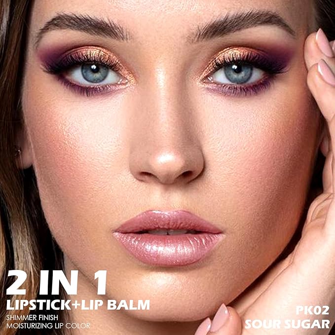 FOCALLURE Moisturizing Shimmer Lipstick, Hydrating Buildable Lip Color, Long Lasting Non-Drying Formula, Sparkly Diamond Finish, Back to School Gift, Sour Sugar