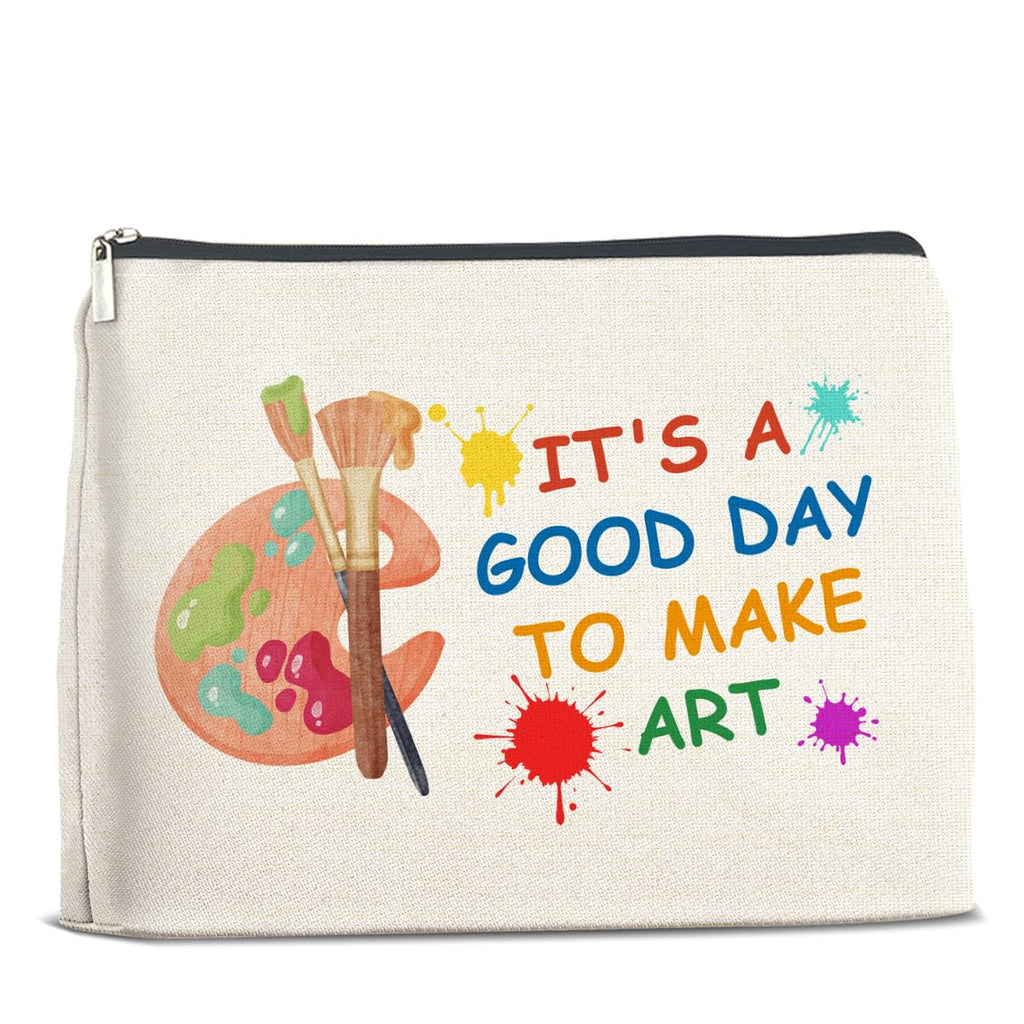 UPNEGE Art Teacher Makeup Bag - Art Lover Gifts for Women Artist & Teacher, Cosmetic Bag With Zipper Makeup Pouch