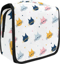 senya Hanging Travel Toiletry Bag Kit Makeup Case Cosmetics Organizer for Men Women (Childish Cat Graphic Cover)…