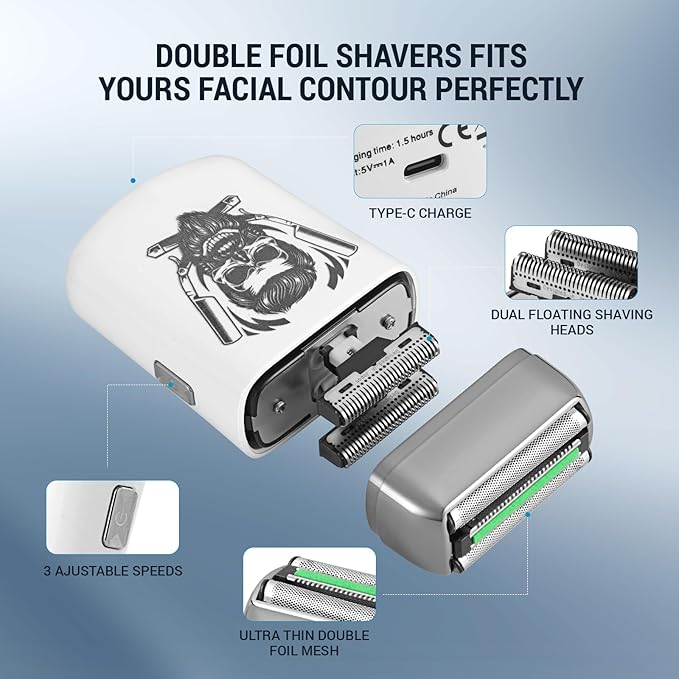 BESTBOMG® Hair Clippers for Men, Clipper, Trimmer & Shaver Set, BS-Y4T9