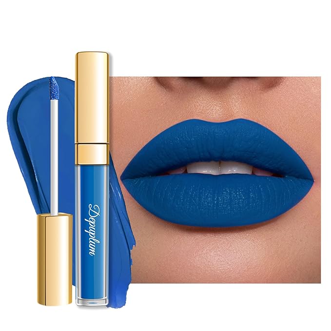 Depuplum Blue Lipstick Matte for Women Super Stay Long Lasting Lipstick