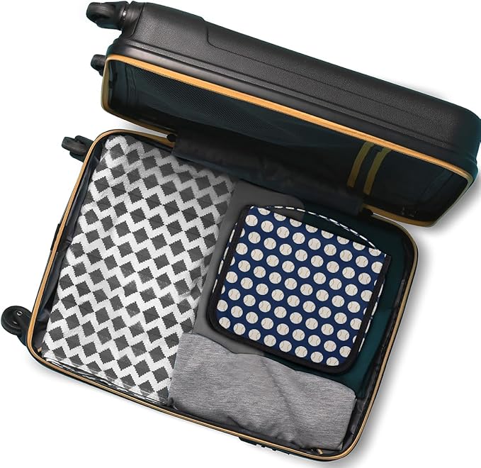 YoYoYuchong Travel Toiletry Bag for Women & Men Baseball Sports Blue Hanging Cosmetic Organizer Portable Waterproof Makeup Case Make Up Bag with Compartments Travel Essentials for Bathroom Shower